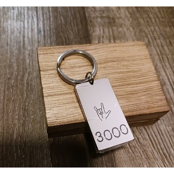I Love You 3000 ASL Keychain - Picture 2 of 6